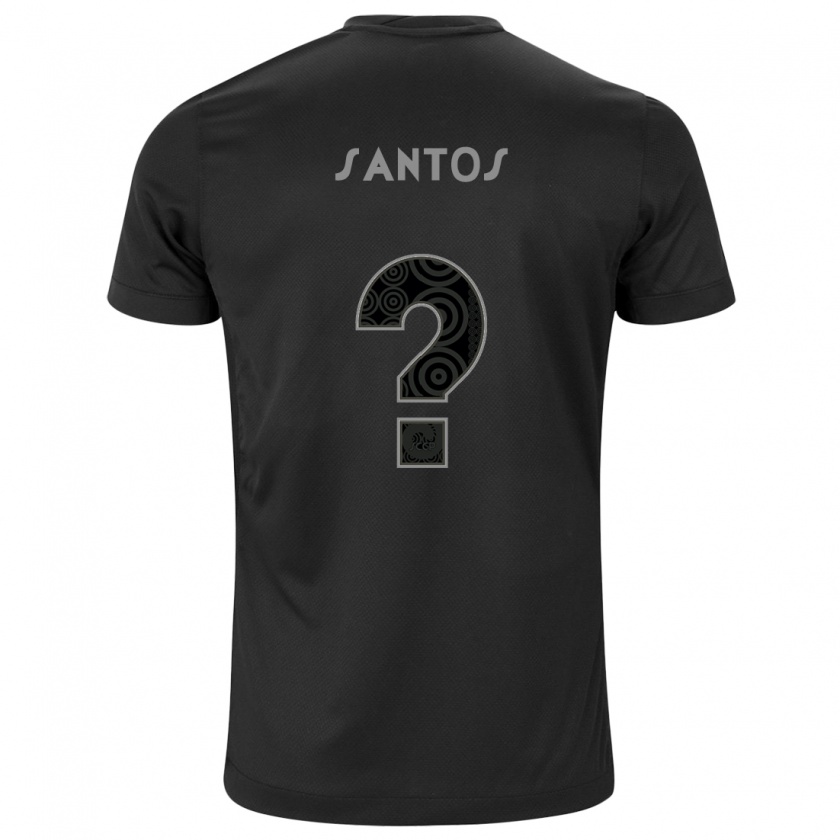 Kandiny Kinderen Renato Santos #0 Zwart Uitshirt Uittenue 2024/25 T-Shirt