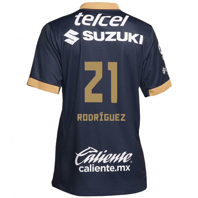 Kandiny Kinder Michell Rodríguez #21 Obsidian Gold Weiß Auswärtstrikot Trikot 2024/25 T-Shirt Österreich