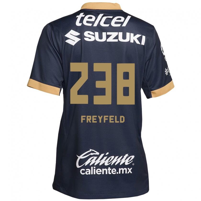 Kandiny Kinderen Julián Freyfeld #238 Obsidiaan Goud Wit Uitshirt Uittenue 2024/25 T-Shirt België