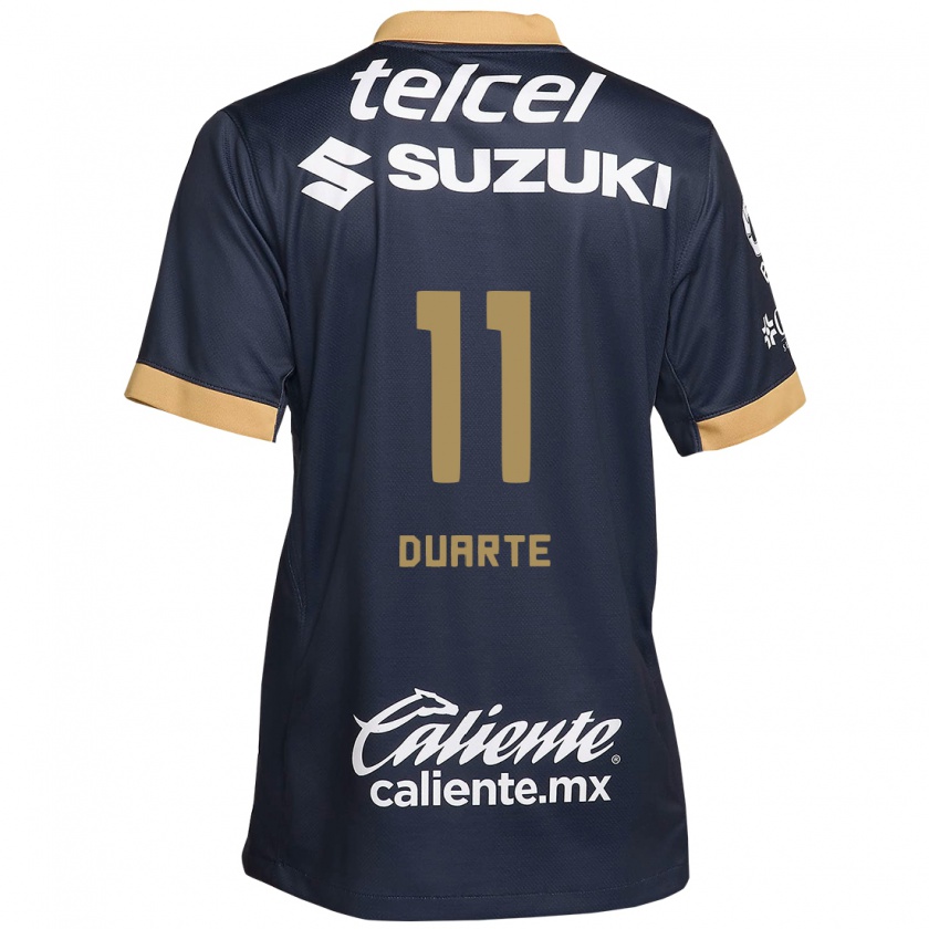 Kandiny Kinderen Luz Duarte #11 Obsidiaan Goud Wit Uitshirt Uittenue 2024/25 T-Shirt België