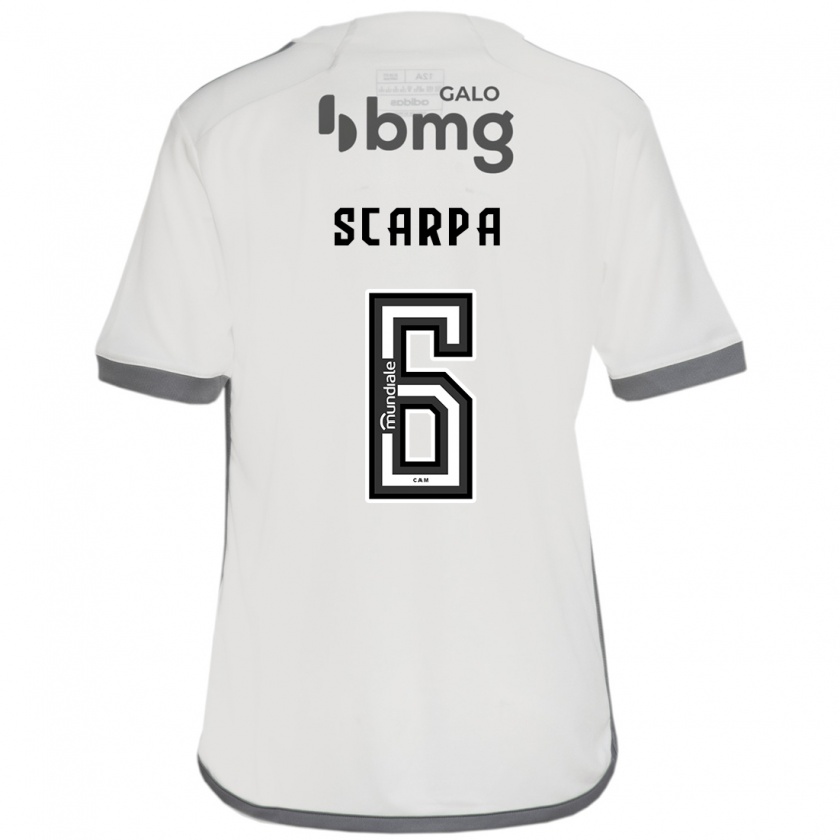 Kandiny Bambino Maglia Gustavo Scarpa #6 Bianco Kit Gara Away 2024/25 Maglietta