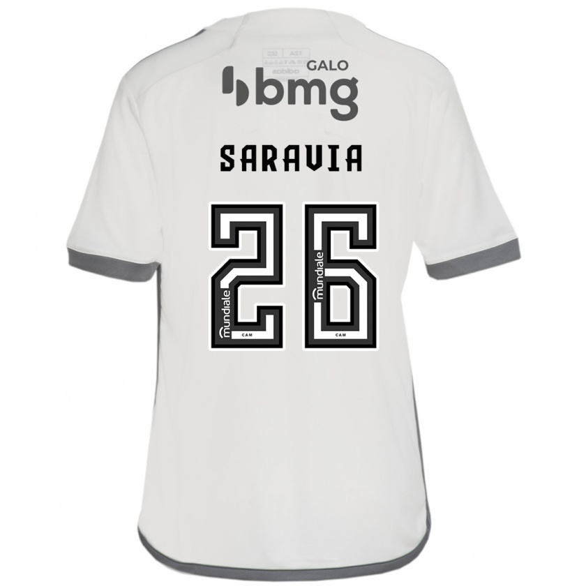 Kandiny Kinderen Renzo Saravia #26 Gebroken Wit Uitshirt Uittenue 2024/25 T-Shirt