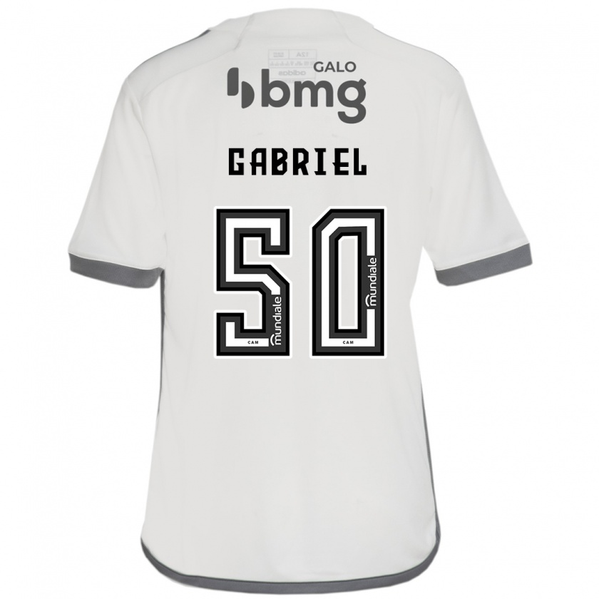 Kandiny Kinderen Vitor Gabriel #50 Gebroken Wit Uitshirt Uittenue 2024/25 T-Shirt