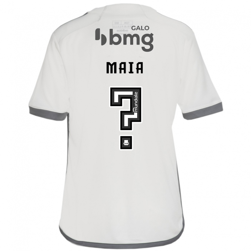 Kandiny Bambino Maglia Caio Maia #0 Bianco Kit Gara Away 2024/25 Maglietta