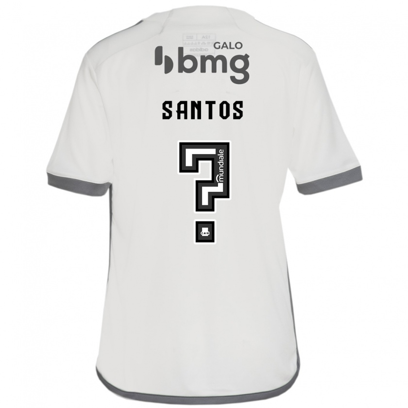 Kandiny Bambino Maglia Léo Santos #0 Bianco Kit Gara Away 2024/25 Maglietta