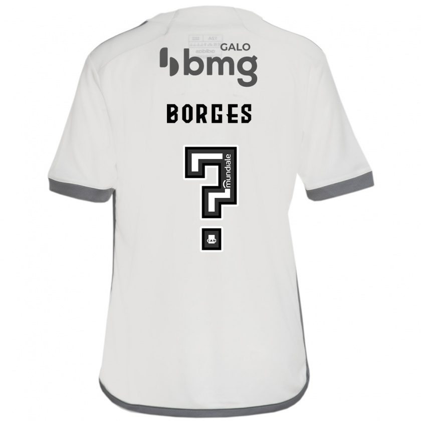 Kandiny Kinderen Léo Borges #0 Gebroken Wit Uitshirt Uittenue 2024/25 T-Shirt