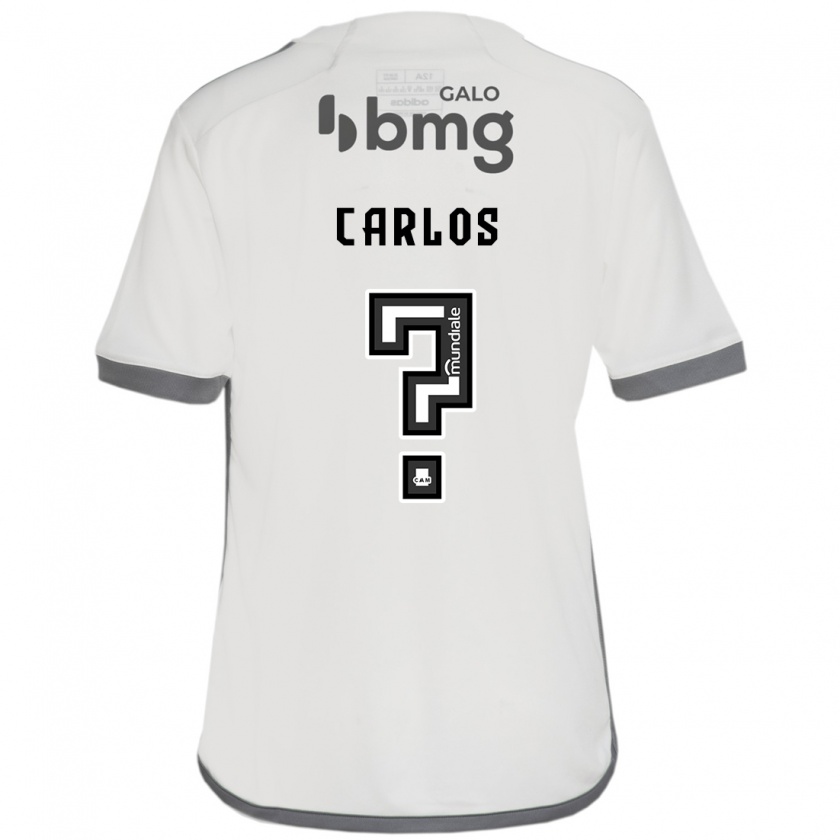 Kandiny Kinderen Luiz Carlos #0 Gebroken Wit Uitshirt Uittenue 2024/25 T-Shirt