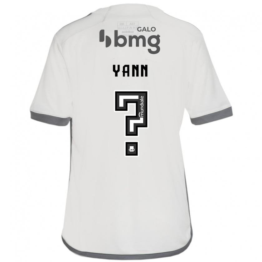 Kandiny Bambino Maglia Yann #0 Bianco Kit Gara Away 2024/25 Maglietta