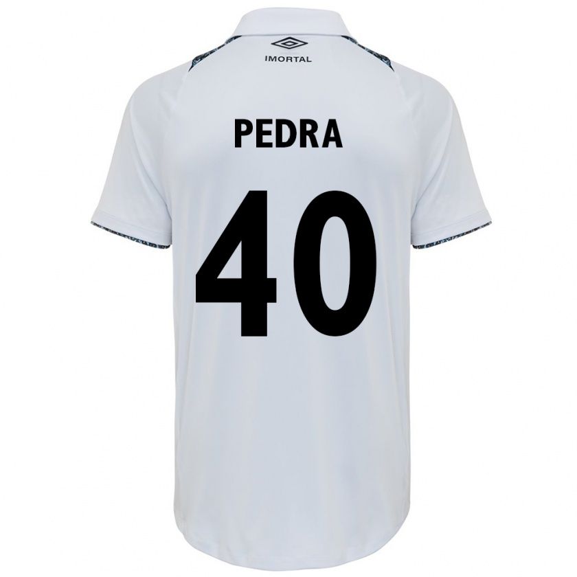 Kandiny Bambino Maglia Duda Pedra #40 Bianco Blu Kit Gara Away 2024/25 Maglietta