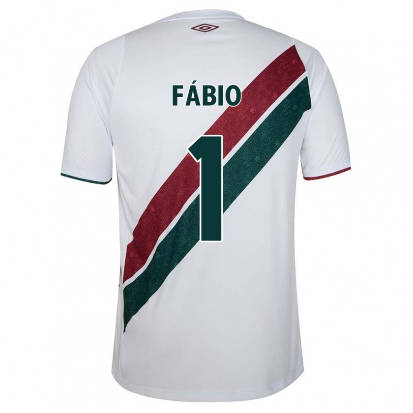 Kandiny Bambino Maglia Fábio #1 Bianco Verde Marrone Kit Gara Away 2024/25 Maglietta