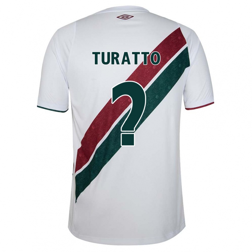 Kandiny Kinderen Luiz Turatto #0 Wit Groen Kastanjebruin Uitshirt Uittenue 2024/25 T-Shirt België