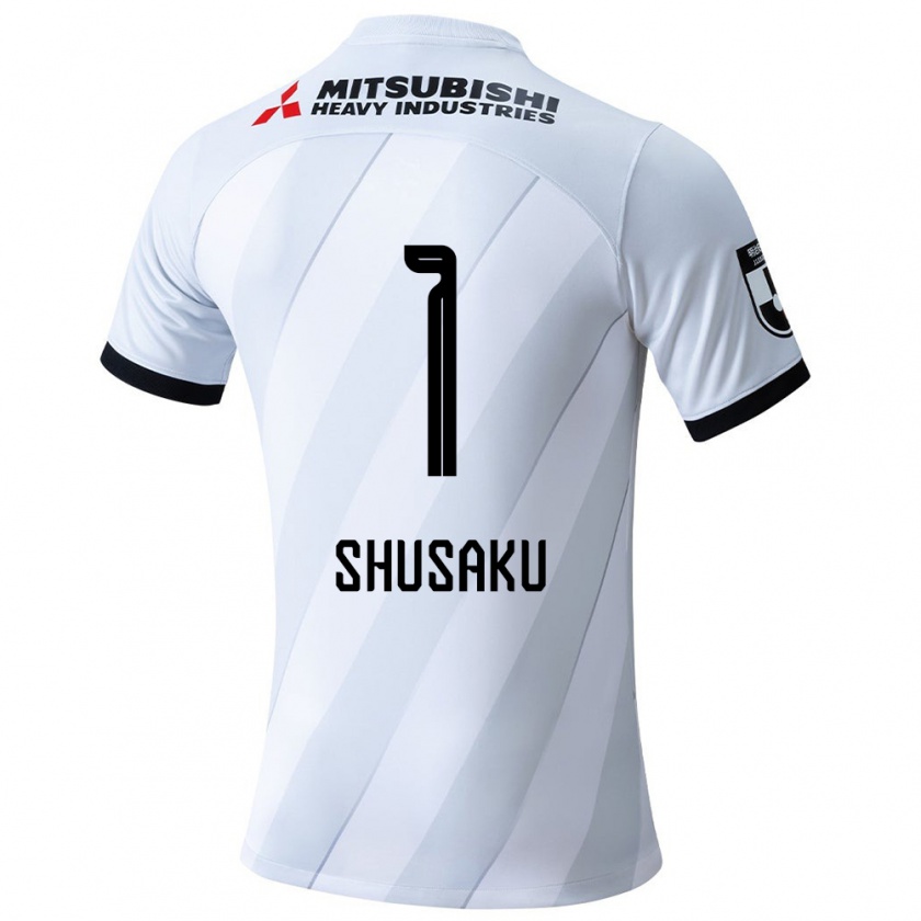 Kandiny Niño Camiseta Shusaku Nishikawa #1 Gris Blanco 2ª Equipación 2024/25 La Camisa