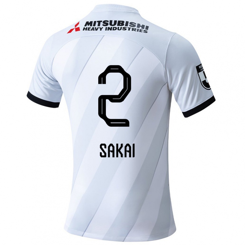 Kandiny Niño Camiseta Hiroki Sakai #2 Gris Blanco 2ª Equipación 2024/25 La Camisa