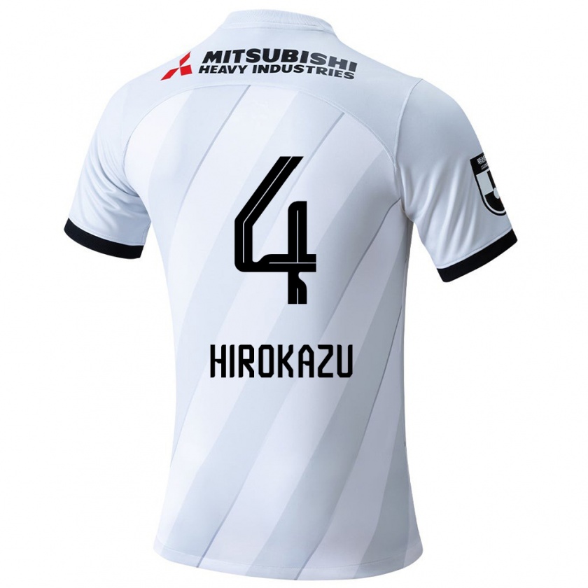 Kandiny Niño Camiseta Hirokazu Ishihara #4 Gris Blanco 2ª Equipación 2024/25 La Camisa