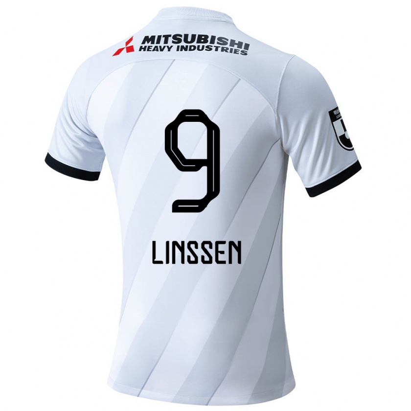 Kandiny Kinder Bryan Linssen #9 Weiß Grau Auswärtstrikot Trikot 2024/25 T-Shirt Österreich