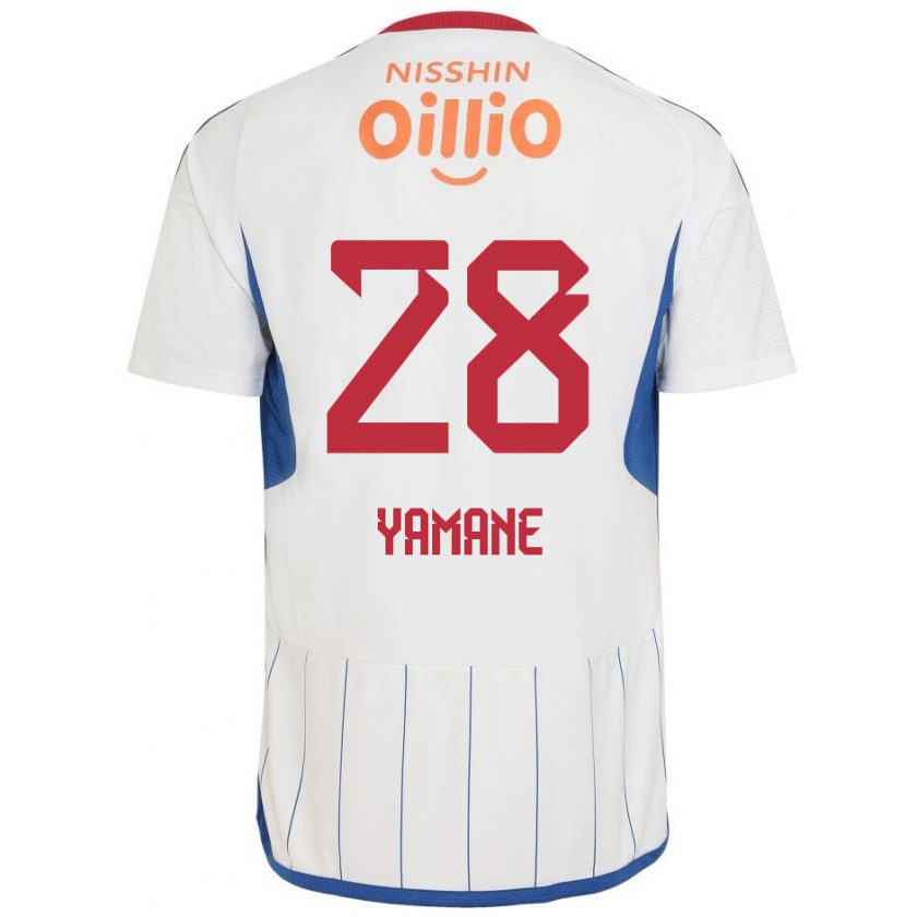 Kandiny Kinder Riku Yamane #28 Weiß Blau Rot Auswärtstrikot Trikot 2024/25 T-Shirt Österreich