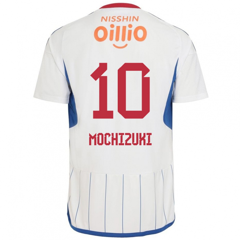 Kandiny Bambino Maglia Kohei Mochizuki #10 Bianco Blu Rosso Kit Gara Away 2024/25 Maglietta