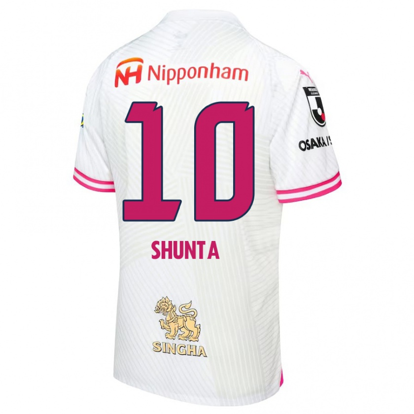 Kandiny Kinderen Shunta Tanaka #10 Wit Roze Uitshirt Uittenue 2024/25 T-Shirt