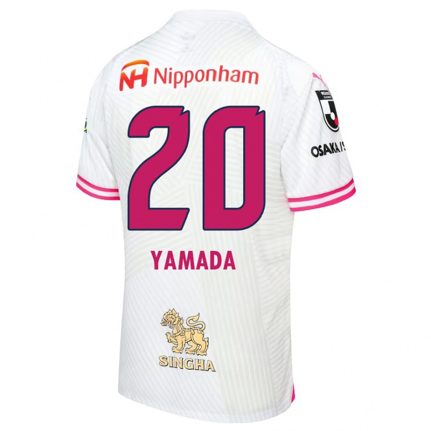 Kandiny Kinderen Kotaro Yamada #20 Wit Roze Uitshirt Uittenue 2024/25 T-Shirt