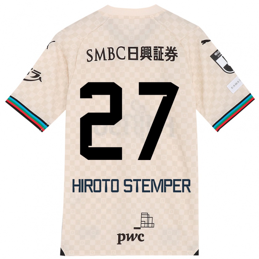 Kandiny Kinder Luka Hiroto Stemper #27 Weiß Grau Auswärtstrikot Trikot 2024/25 T-Shirt Österreich