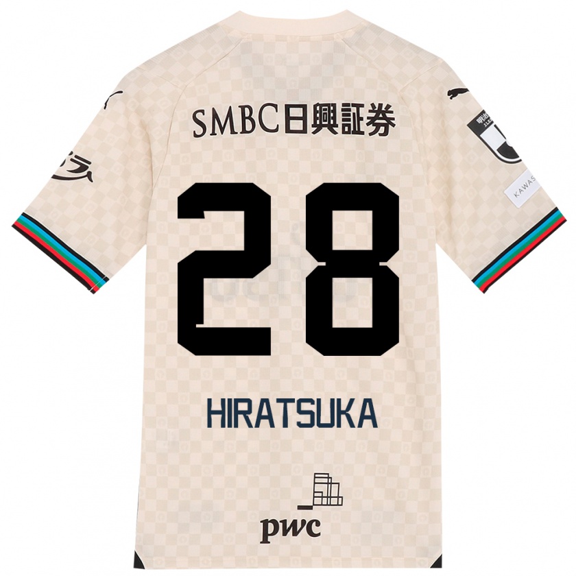 Kandiny Kinder Hayato Hiratsuka #28 Weiß Grau Auswärtstrikot Trikot 2024/25 T-Shirt Österreich