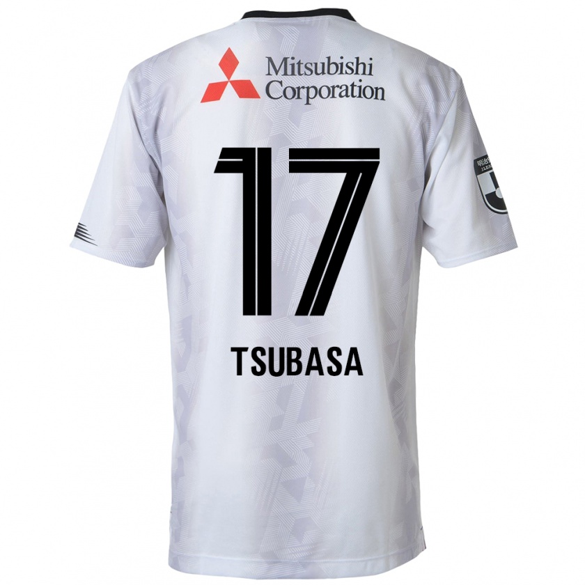 Kandiny Kinderen Tsubasa Terayama #17 Wit Zwart Uitshirt Uittenue 2024/25 T-Shirt