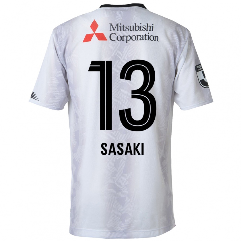 Kandiny Niño Camiseta Shoei Sasaki #13 Blanco Negro 2ª Equipación 2024/25 La Camisa