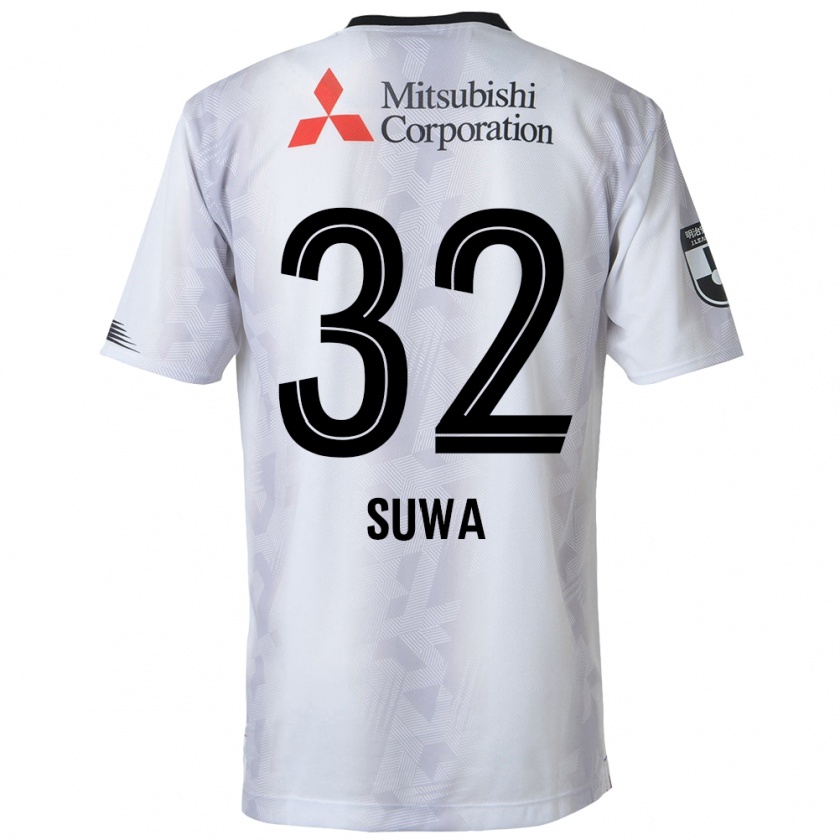 Kandiny Kinderen Keita Suwa #32 Wit Zwart Uitshirt Uittenue 2024/25 T-Shirt België