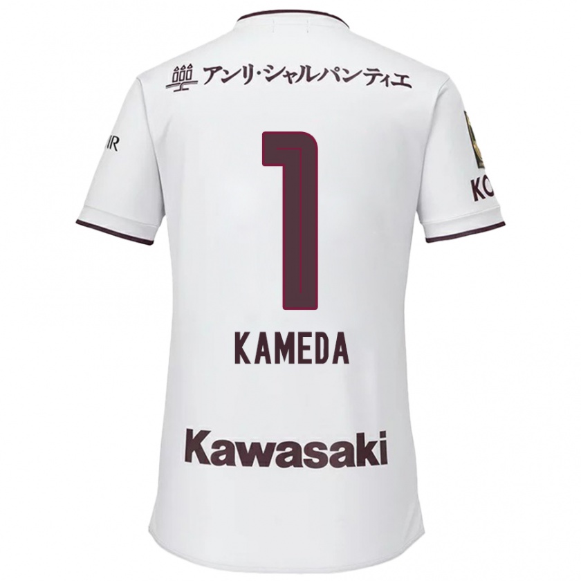 KandinyキッズTaiga Kameda#1赤、白アウェイシャツ2024/25ジャージーユニフォーム