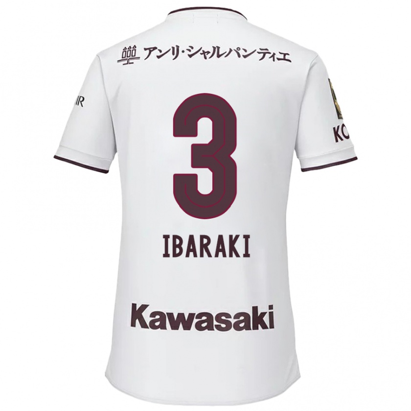 KandinyキッズRiku Ibaraki#3赤、白アウェイシャツ2024/25ジャージーユニフォーム