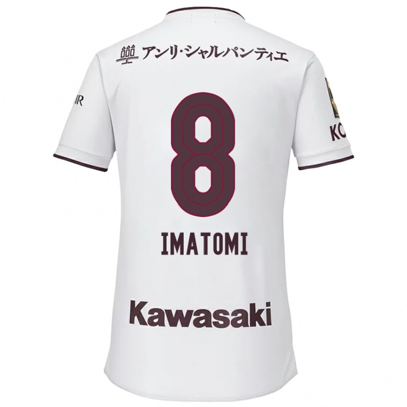 KandinyキッズTeruya Imatomi#8赤、白アウェイシャツ2024/25ジャージーユニフォーム