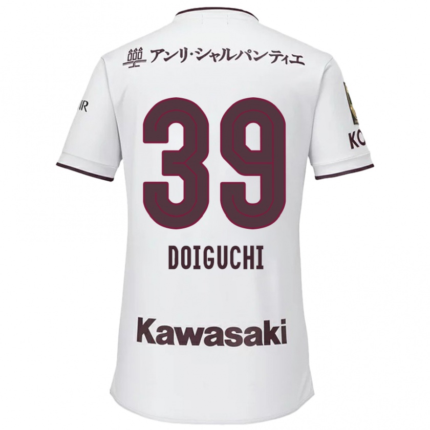 Kandiny Bambino Maglia Ritsu Doiguchi #39 Bianco Rosso Kit Gara Away 2024/25 Maglietta