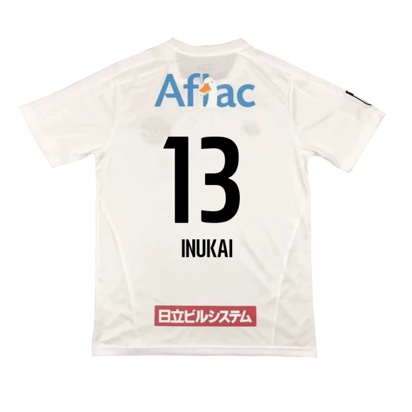 Kandiny Bambino Maglia Tomoya Inukai #13 Bianco Nero Kit Gara Away 2024/25 Maglietta