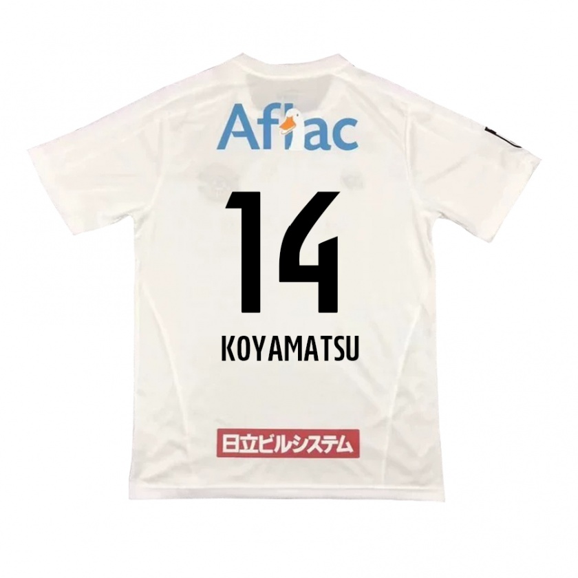 Kandiny Kinderen Tomoya Koyamatsu #14 Wit Zwart Uitshirt Uittenue 2024/25 T-Shirt België