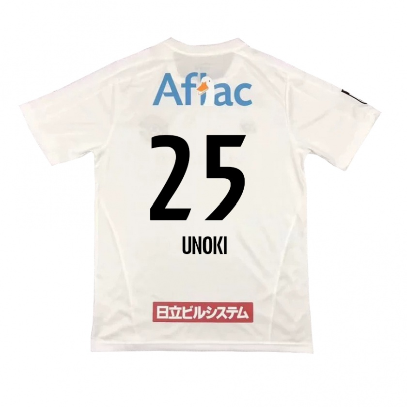 Kandiny Kinder Fumiya Unoki #25 Weiß Schwarz Auswärtstrikot Trikot 2024/25 T-Shirt Österreich