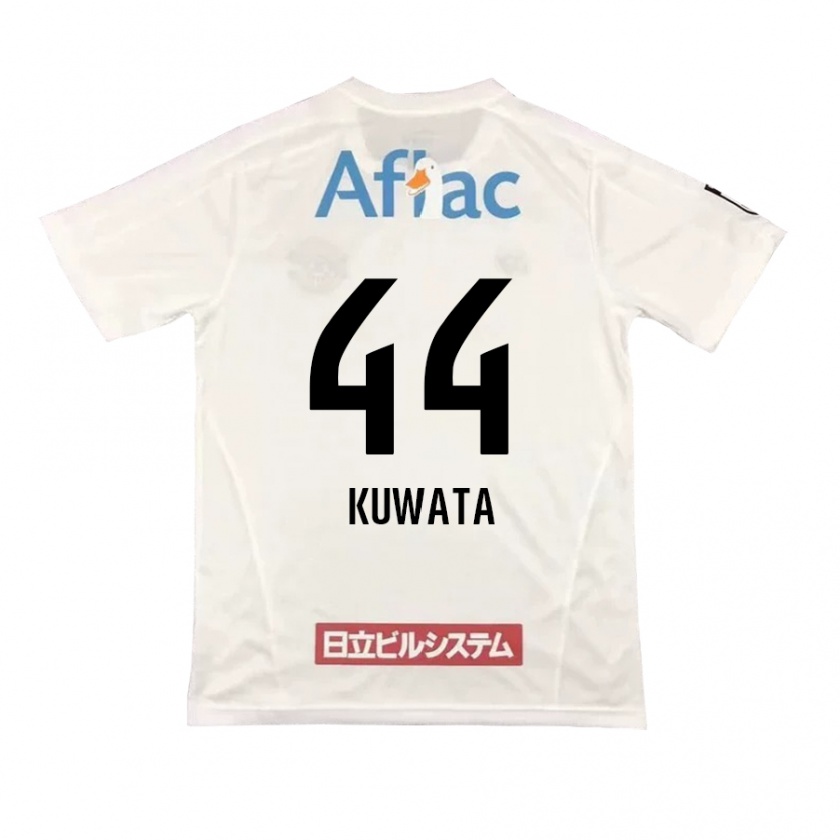 Kandiny Bambino Maglia Taisei Kuwata #44 Bianco Nero Kit Gara Away 2024/25 Maglietta