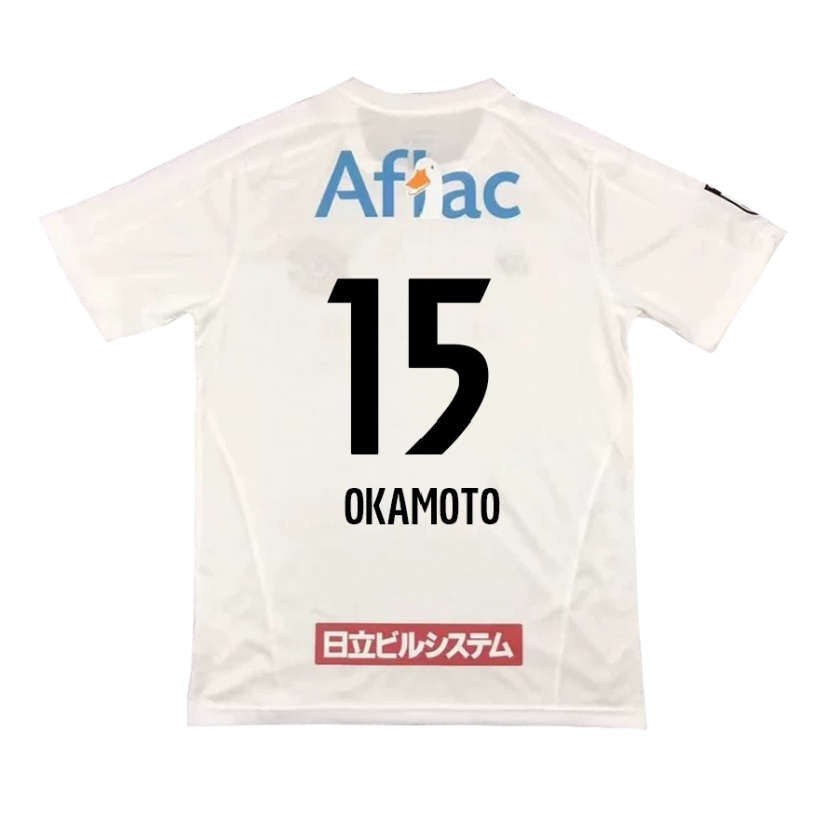 Kandiny Kinderen Ryoji Okamoto #15 Wit Zwart Uitshirt Uittenue 2024/25 T-Shirt België