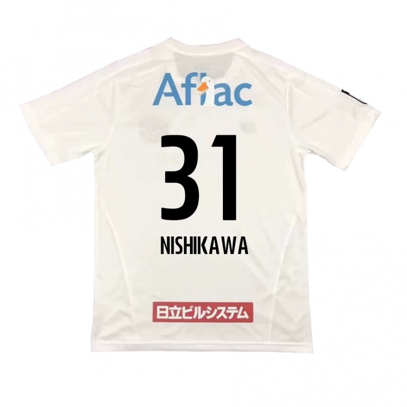 Kandiny Niño Camiseta Genki Nishikawa #31 Blanco Negro 2ª Equipación 2024/25 La Camisa