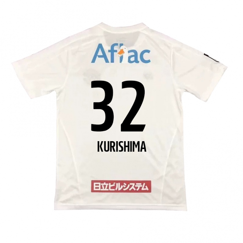 Kandiny Kinder Sota Kurishima #32 Weiß Schwarz Auswärtstrikot Trikot 2024/25 T-Shirt Österreich