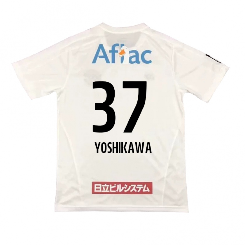 Kandiny Niño Camiseta Haruto Yoshikawa #37 Blanco Negro 2ª Equipación 2024/25 La Camisa