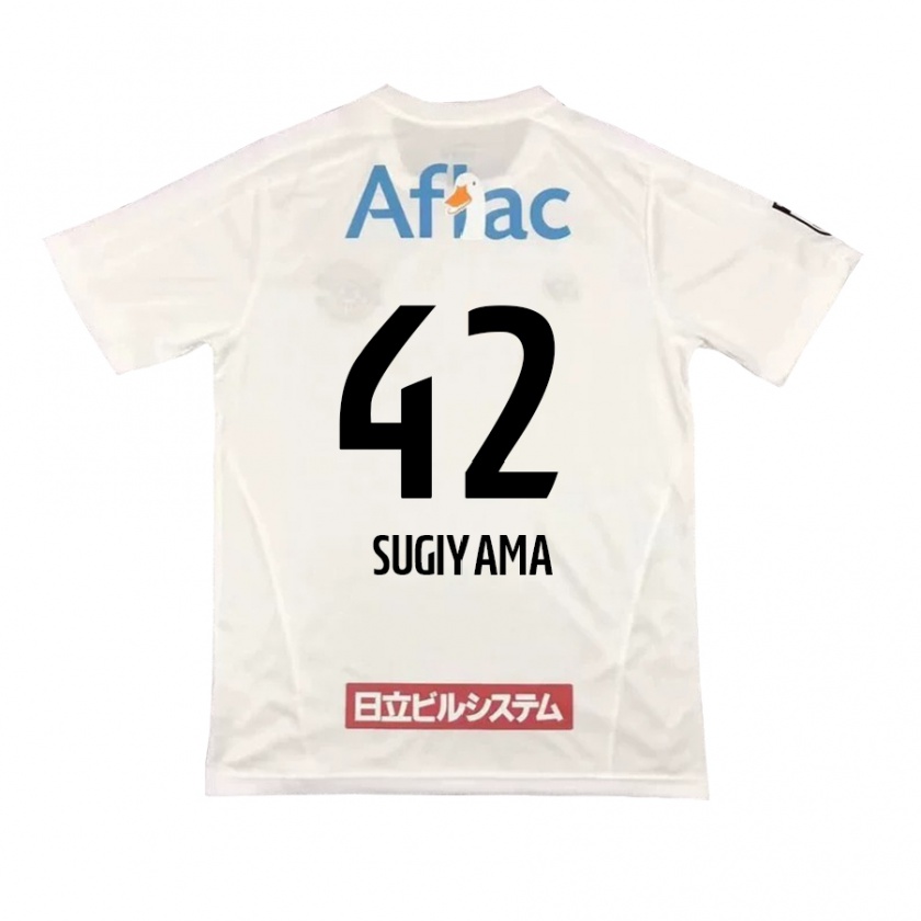 Kandiny Niño Camiseta Shunnosuke Sugiyama #42 Blanco Negro 2ª Equipación 2024/25 La Camisa