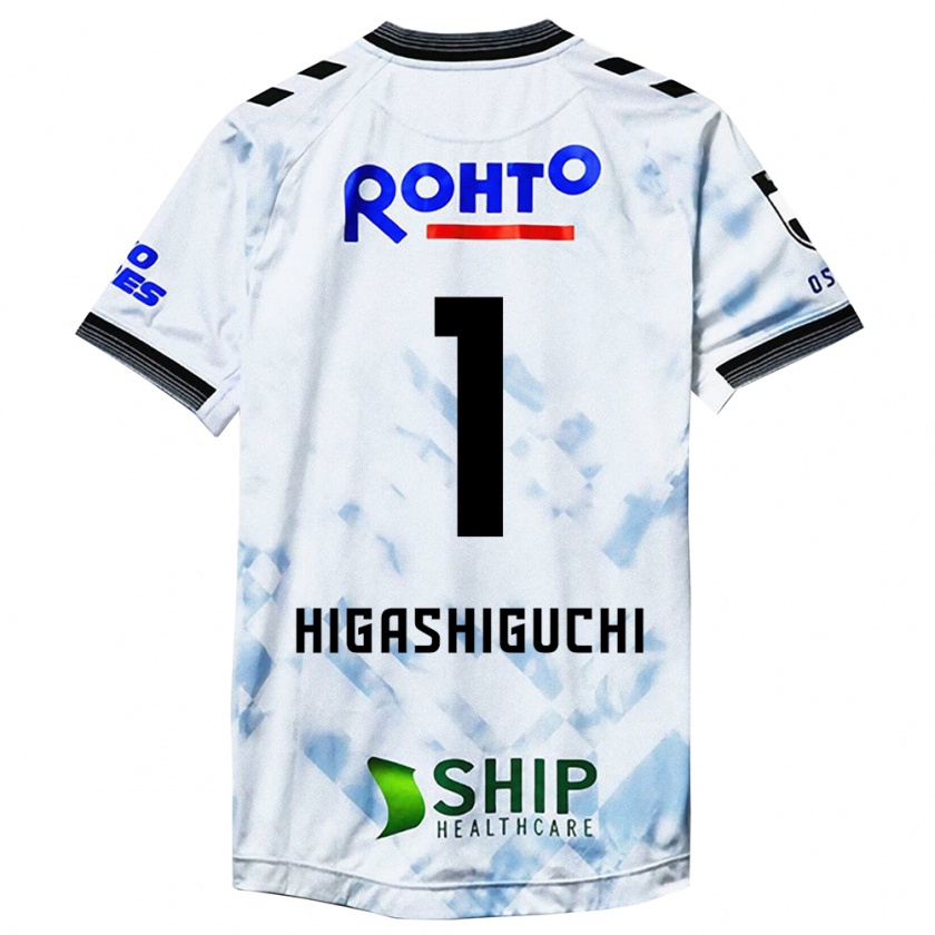 Kandiny Niño Camiseta Masaaki Higashiguchi #1 Blanco Negro 2ª Equipación 2024/25 La Camisa