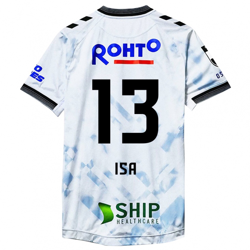 Kandiny Bambino Maglia Isa Sakamoto #13 Bianco Nero Kit Gara Away 2024/25 Maglietta