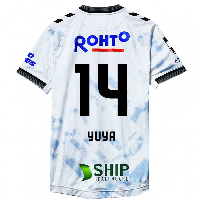 Kandiny Niño Camiseta Yuya Fukuda #14 Blanco Negro 2ª Equipación 2024/25 La Camisa