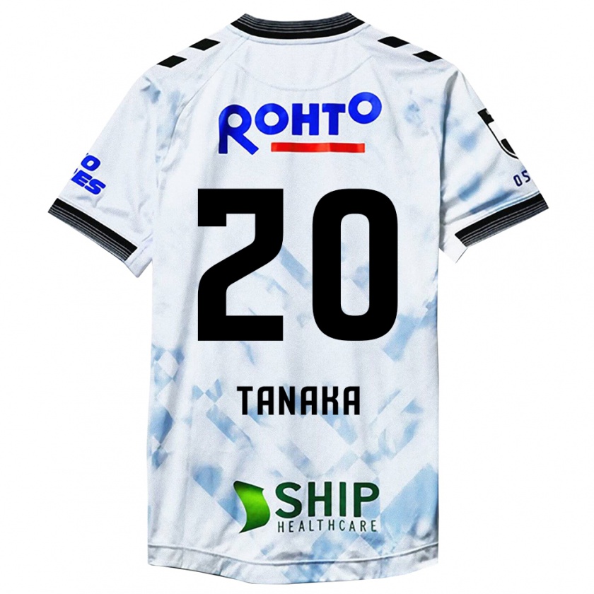 Kandiny Niño Camiseta Hyoga Tanaka #20 Blanco Negro 2ª Equipación 2024/25 La Camisa