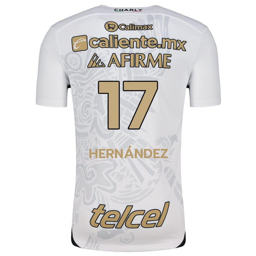 Kandiny Bambino Maglia Rubén Hernández #17 Bianco Nero Kit Gara Away 2024/25 Maglietta