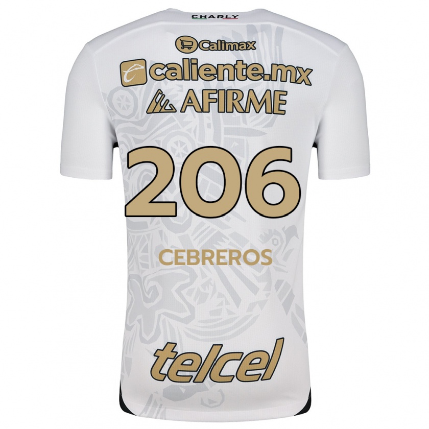 Kandiny Bambino Maglia Luis Cebreros #206 Bianco Nero Kit Gara Away 2024/25 Maglietta