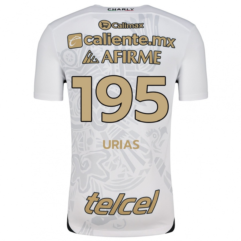 Kandiny Bambino Maglia Héctor Urías #195 Bianco Nero Kit Gara Away 2024/25 Maglietta