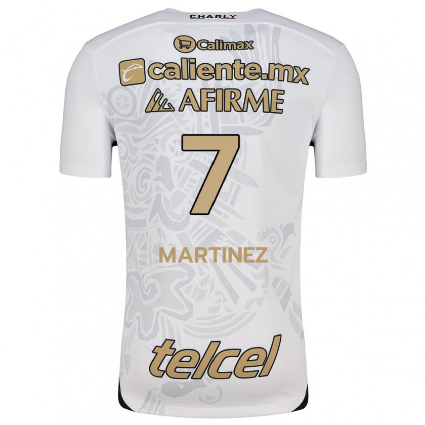 Kandiny Niño Camiseta Alejandro Martínez #7 Blanco Negro 2ª Equipación 2024/25 La Camisa