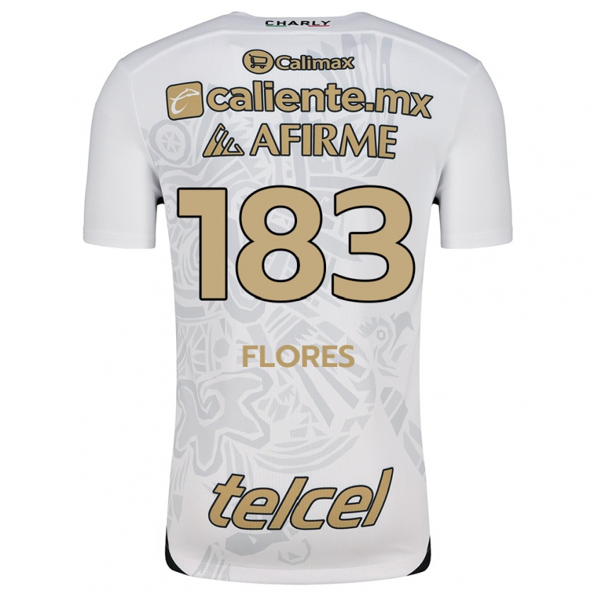 Kandiny Niño Camiseta Abraham Flores #183 Blanco Negro 2ª Equipación 2024/25 La Camisa